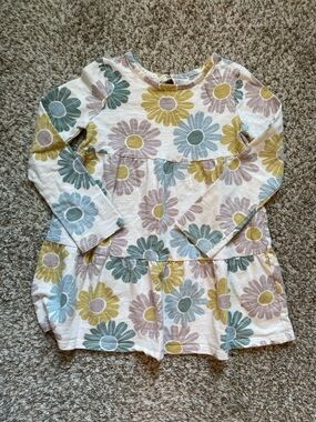 Lauren Conrad Little Co. Long-Sleeve Daisy Print Dress - Pastel Multicolor 4T